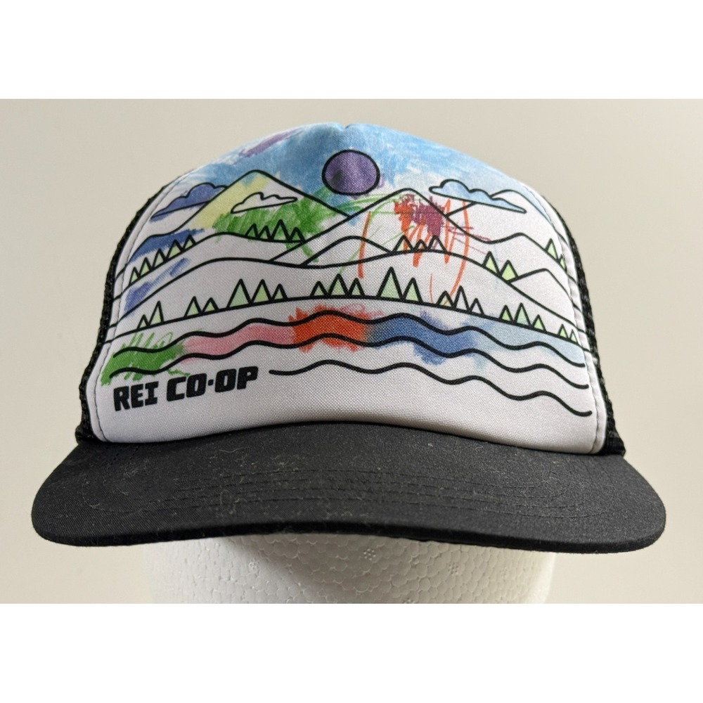 Boco Gear Rei Co-Op Snapback‎ Trucker Hat Black PAINTED Cap
